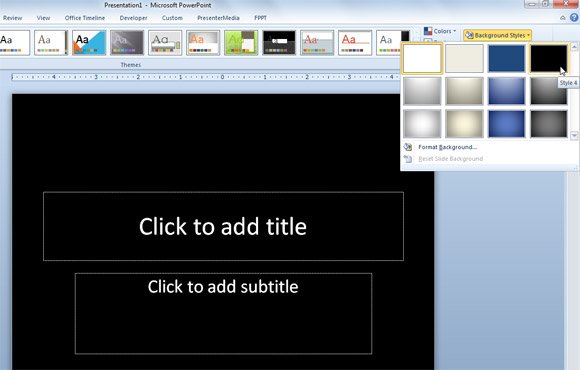 make a photo black and white on powerpoint for mac